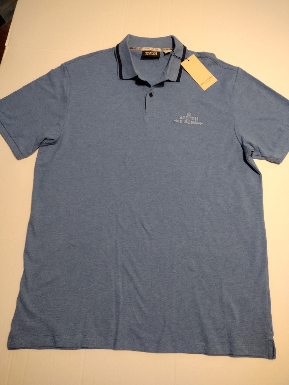 Scotch & Soda Men's Light Blue Polo Shirt